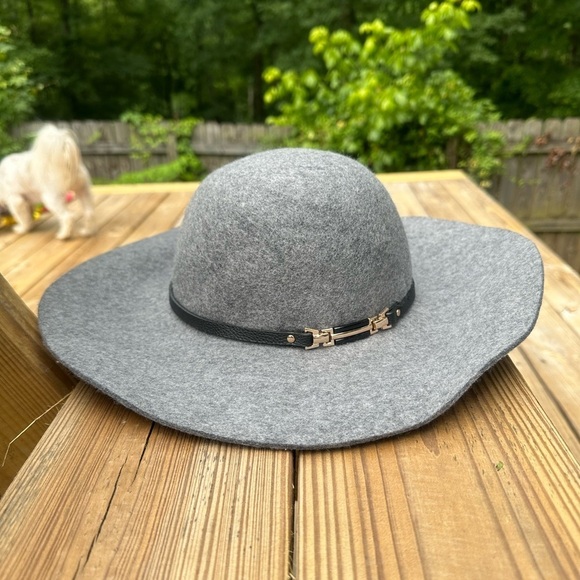 House Of Harlow 1960 100% Wool Rounded Crown Hat With Buckle Band - Picture 2 of 8